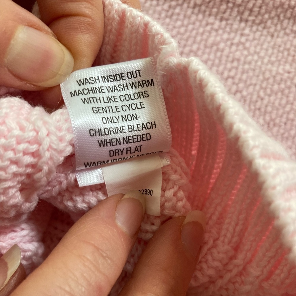 Croft & Barrow Light Pink Turtleneck Sweater Size S/M - Picture 4 of 9